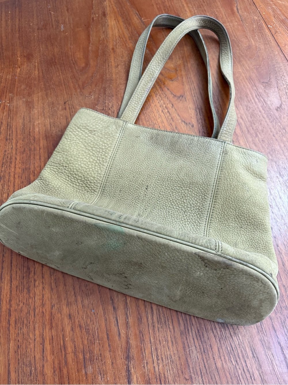 Coach green suede tote bag